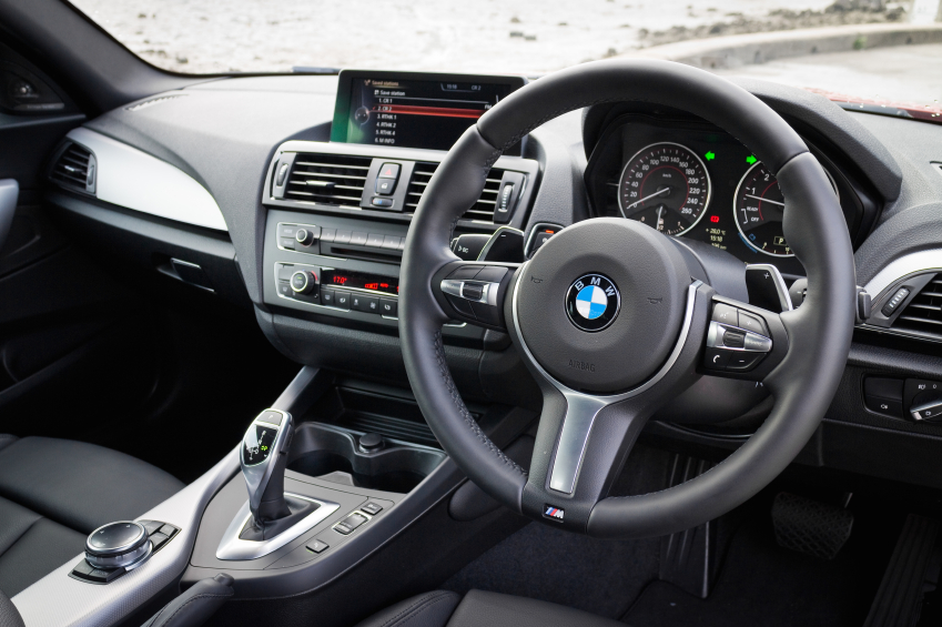 BMW M235i interior on May 15 2014 in Hong Kong.