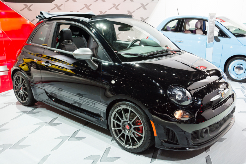 The Fiat 500 Abarth on display at the 2015 Detroit International Auto Show