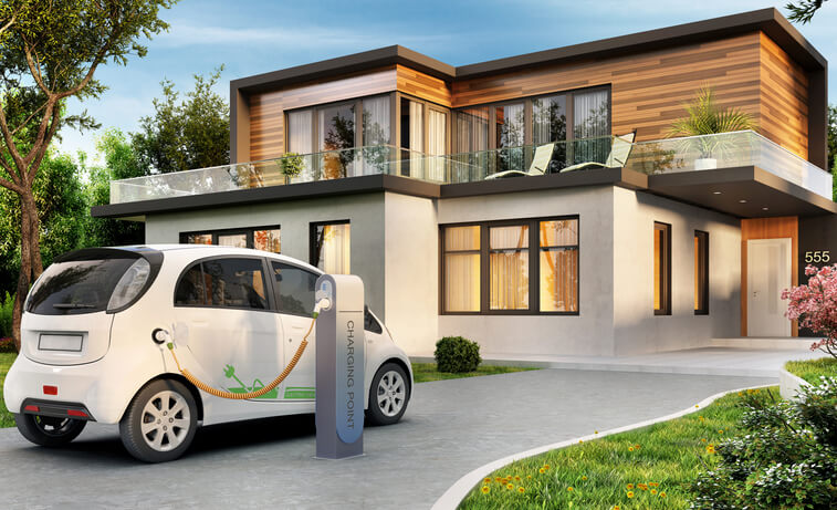 A Home EV charging station explored in hybrid and electrical mechanic training.