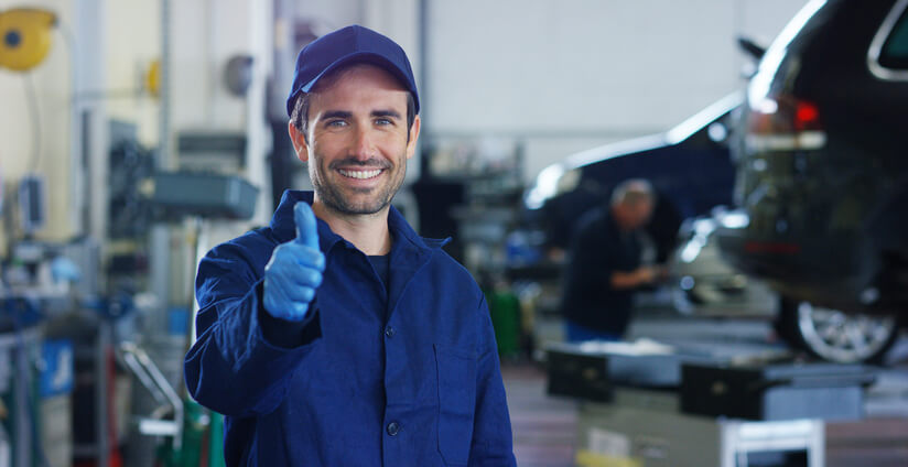 Heavy duty estimator interacting with a customer after completing his auto parts training