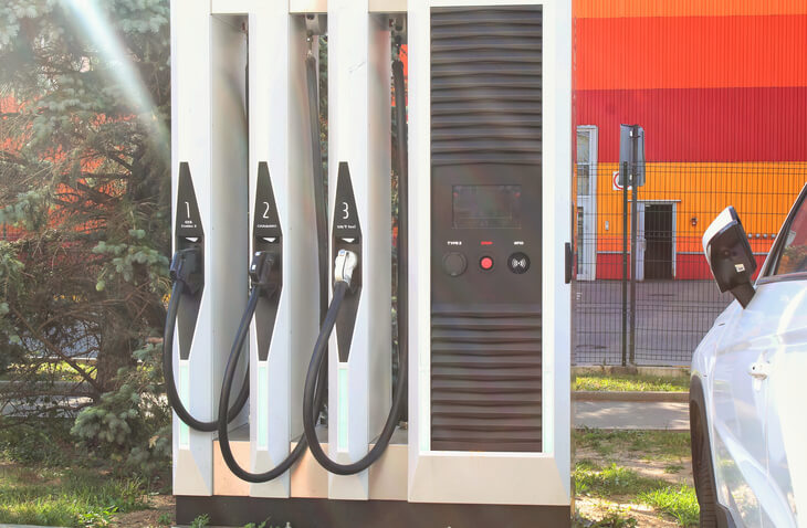 A charging station as explored by a hybrid and electric vehicle mechanic