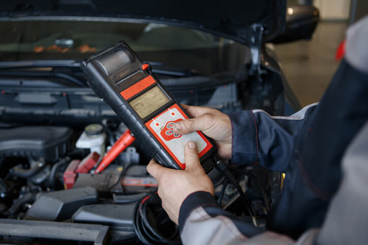 A demonstration of battery reset in automotive training