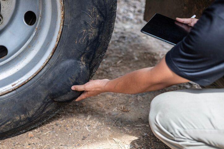 Instructor explaining smart tire sensors during an auto mechanic training workshop.