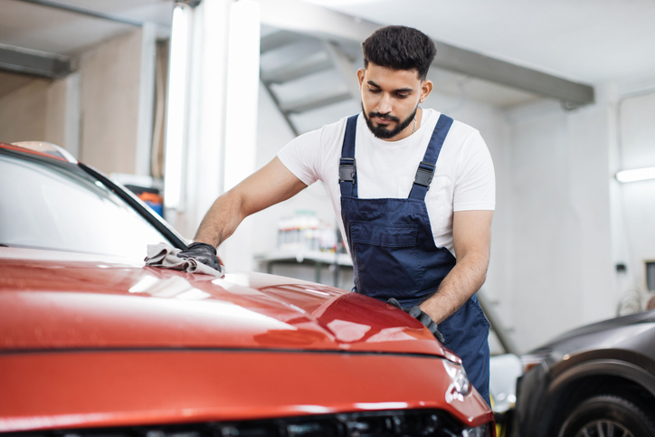 A flawless car finish after professional colour matching in auto body repair