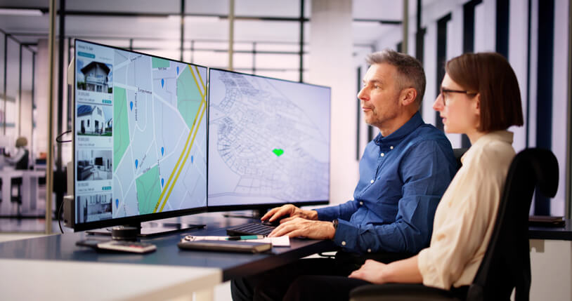 Transportation operations dashboard displaying real-time logistics updates