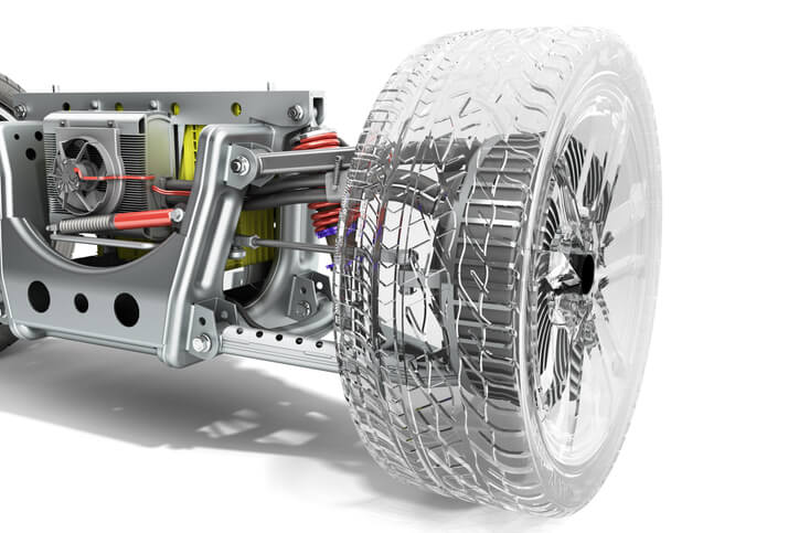 EV braking system illustrating regenerative braking and friction brakes