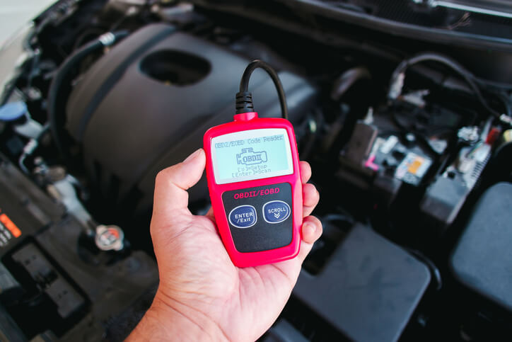 A diagnostic scan tool displaying EV no ready condition fault codes